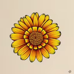 a large yellow sunflower on a white background,the large sunflower is shown in the center of the frame