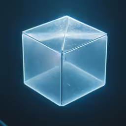 a square plastic container on a black background