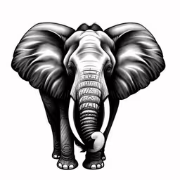 an elephant with a long trunk and tusks,an elephant with its head down and its trunk up