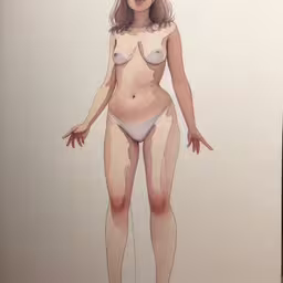 a painting of a woman with large breasts