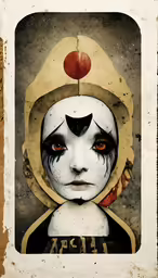 an altered photograph of a creepy clown