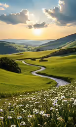 a sunny day and the sun is reflecting on the water