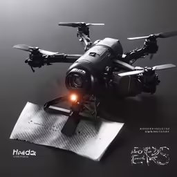 a futuristic airplane is on top of a table