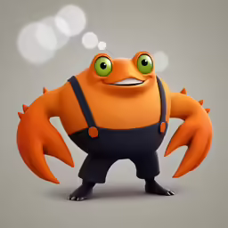 the character is looking like an evil crab