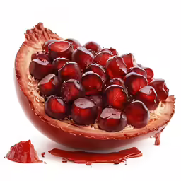 a ripe fruit covered in chocolate sitting on top of a table