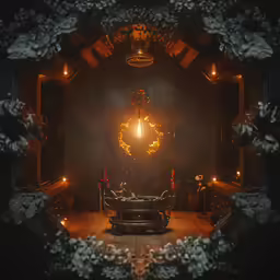 there is a room in the middle of the floor and a chair