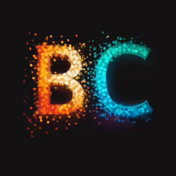 colorful and shiny bubbles with the letter c