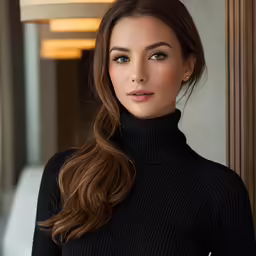 the beautiful young woman is posing for a photo
