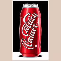 a coca - cola drink can with a caption reading,