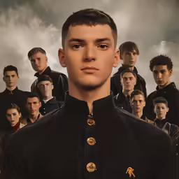 a group of young men standing next to each other