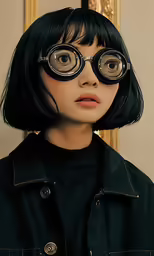 an image of a girl in glasses