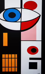 a painting of various types of shapes