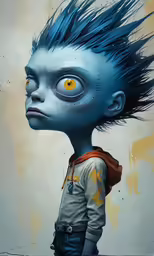 the artwork of lil grizzle of the movie monsters is displayed on a canvas