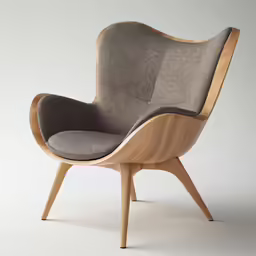 an elegant modern style chair on white background