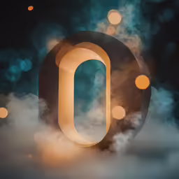 some type of cloud type font with light effect
