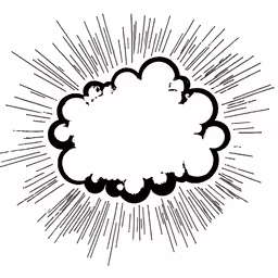 an illustration of a large explosion cloud