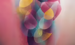 a colorful abstract design is shown in this photograph