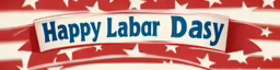 an image of happy labor day sign with stars and stripes in it