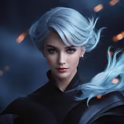 an image of a woman in dark costume