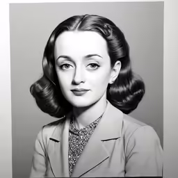 a woman with big shoulders in a suit