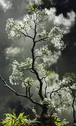 this is the top of a tree with leaves
