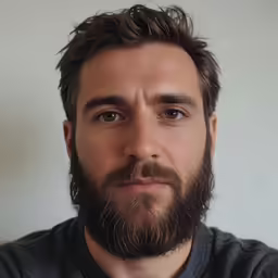 there is a bearded man with a beard