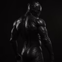 a man in bodysuits is posing for a photo