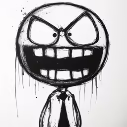 an image of a painting with dripping paint on it
