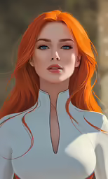 a very attractive woman in a futuristic suit