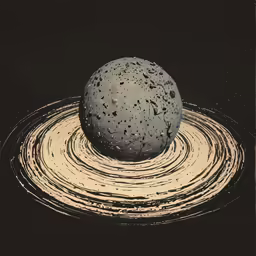 the dwarf dwarf planets and rings in front of a black background