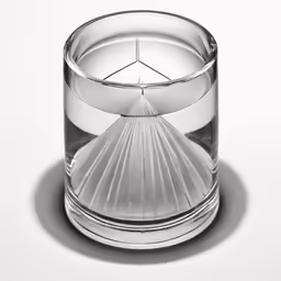 an odd shaped glass with a domed lid