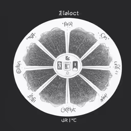 an illustration of a plate with an arrangement inside