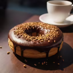 the glazed doughnut has coffee in it
