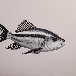 the fish is looking up at the sky