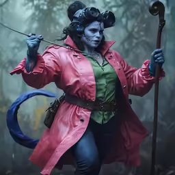 an image of the woman with strange makeup