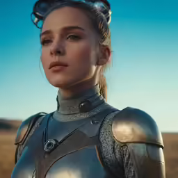 the young lady in the game of thrones looks at the camera