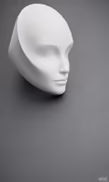 a white mannequin head is pictured in this photo