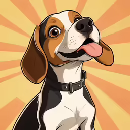 a dog is shown wearing a collar and sitting down