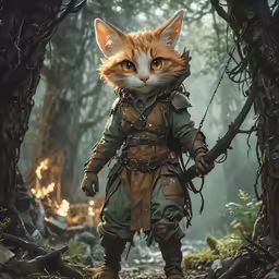 an image of a cat that is in the woods