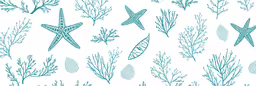 an ocean scene with sea life and corals