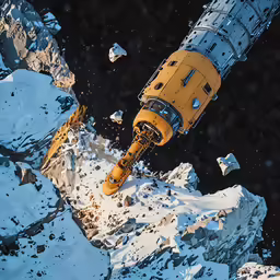 a yellow fire hydrant sitting on top of snow covered ground
