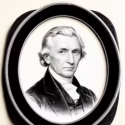 an engraving style photo of a man in a suit and bow tie