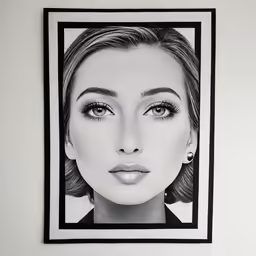 a black and white photo of a woman with makeup on her face
