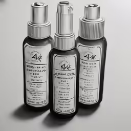 three bottles of glue that have been placed on top of a table