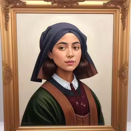 a painting of a woman