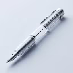a ballpoint pen is sitting in the light on a table