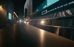 a blurry image of the back wall of an outdoor bar