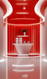 there are two sinks in the bathroom and some lights