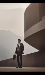 a man in business attire poses for a photograph