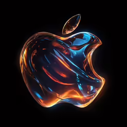 an apple logo with some swirling and swirls on it